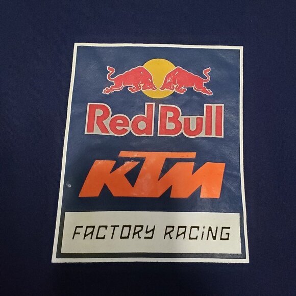 Red Bull KTM Racing Sweatshirt Blue Hooded Full Zip Jacket Mens Sz Large - Picture 11 of 15
